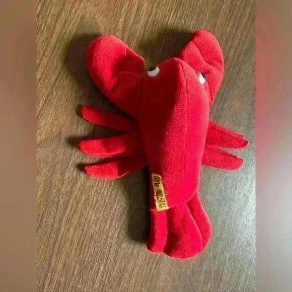 New Orleans small plush red lobster beanbag stuffed animal souvenir. 10” Long - Picture 1 of 5